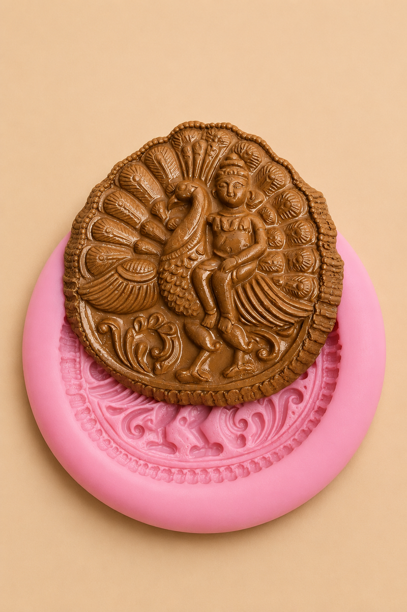 Murugan Peacock Pendant Silicone Mould